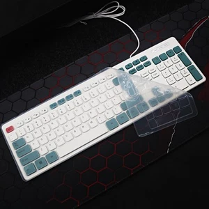 Tastatur Skin Lenovo Lecoo KW201 Wireless Keyboard Weiß Version Big Enter Taste - Bild 1 von 6