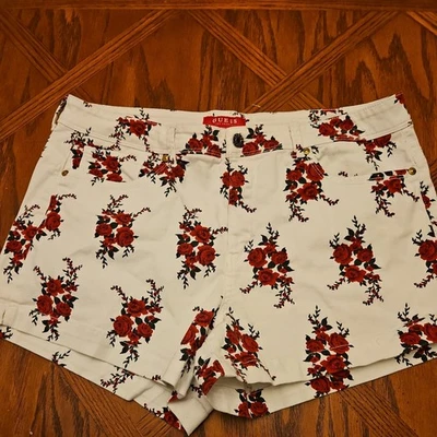 Pantalones Cortos Guess Blanco|Rojo Floral Talla 32 Foto 1 de 4