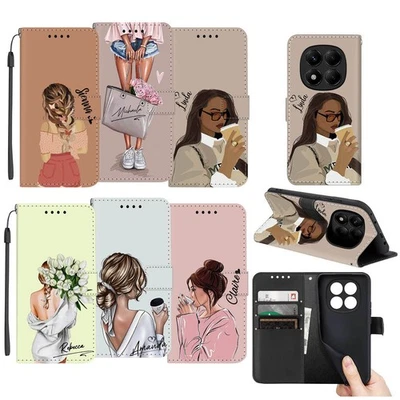 Phone Case For Xiaomi Redmi Note 14 Pro 13 12S 11 Customized Girl Leather Cover - Image 1 of 4