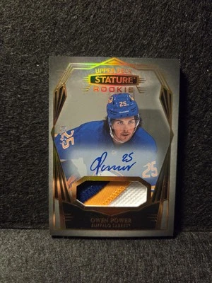 2022-23 UD Stature Owen Power RC Rookie Auto Patch /20 - Image 1 of 4