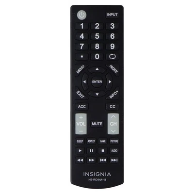 Insignia Remote Control (NS-RC4NA-18) for Select Insignia TVs - Black - Image 1 of 3