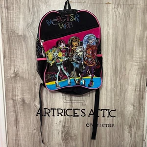 VTG Monster High Backpack Book bag 2012  Childhood Backpack Senior Pack - Picture 1 of 11