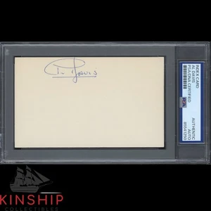 Al Davis signed 3x5 Index Card PSA DNA Slab Raiders Football HOF Auto C5205 - Picture 1 of 2