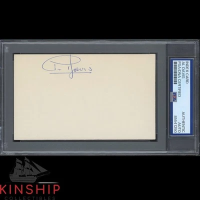 Al Davis signed 3x5 Index Card PSA DNA Slab Raiders Football HOF Auto C5205 - Image 1 of 2
