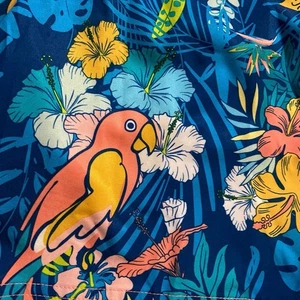 George Bright Blue Swim Trunks Tropical Parrots Floral Size S (28-30) Hibiscus - Picture 1 of 12