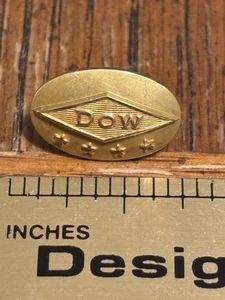 14KT Solid Gold Dow 4 star Service Pin LGB 1967 14K 14 Karat - Picture 1 of 4