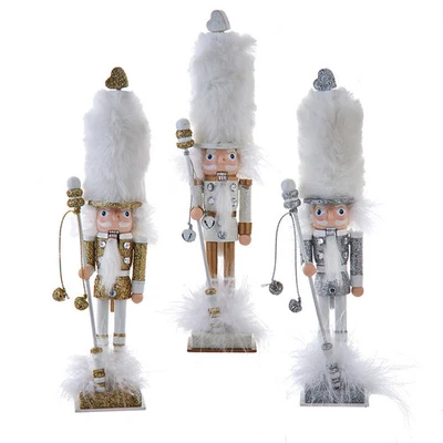 Juego Cascanueces Hollywood Nutcrackers™ Oro, Blanco y Plata 9.5" HA0780 Foto 1 de 4