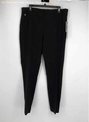 Zac & Rachel Womens Black Flat Front Straight Leg Slacks Dress Pants Size XL - Image 1 of 4