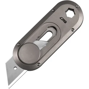 CJRB Breeze EDC Pocket Knife Carbon Steel Blade Gray Titanium Handle - J1941G-GY - Picture 1 of 1