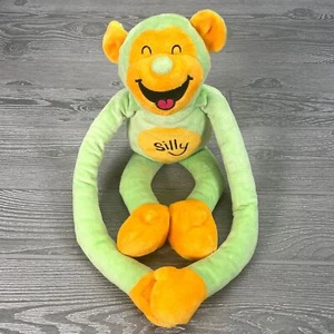Vintage Toys R Us Animal Alley Monkey Silly Green Yellow Mood Swings Plush - Picture 1 of 12