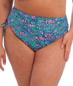 Elomi Electric Savannah Bikini Brief Leopard Size 24 High Waist Leg 800773 New - Picture 1 of 12