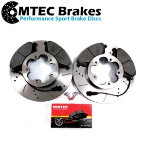 Transit Van MK7 2.2 TDCi FWD 06-14 Drilled Grooved Front Brake Discs Mintex Pads - Picture 1 of 6