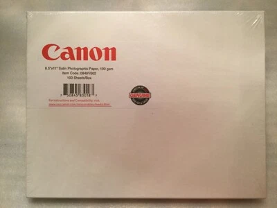 1 Papel Fotográfico Satinado Canon 0848V602 100 Hojas/Caja 190gsm Sellado.NUEVO $50 Foto 1 de 2