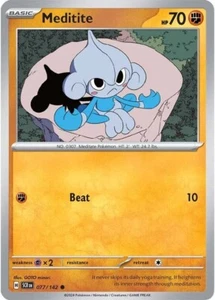 Pokémon TCG: Meditite #77/142 (Stellar Crown) Mint Condition - Picture 1 of 1