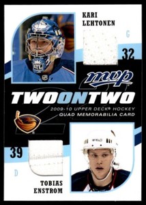 2009-10 Upper Deck MVP Two on Jerseys Ward Lehtonen Enstrom