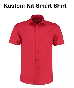 Kit personalizzato GRANDE UOMO KK141 camicia a maniche corte ufficio casual lavoro ROSSO - Foto 1 di 2
