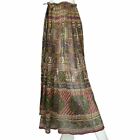 Vintage 1970S Indian Gauze Cotton Skirt W Floral Block Printed Pattern One Size