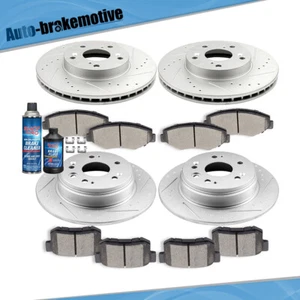 FOR 2002 2003 2004 HONDA CR-V FRONT AND REAR BRAKE DISC ROTORS CERAMIC PADS - Bild 1 von 7