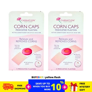 Carnation Corn Caps Medicated Footcare Plasters 2 X 5's FREE SHIP - Picture 1 of 8