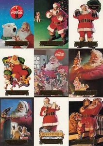 JUEGO DE TARJETAS DE INSERCIÓN SANTA CLAUS SERIE 2 C-A-C 1994 LÁMINA DE ORO COCA COLA S-11 A S-20 - Imagen 1 de 2