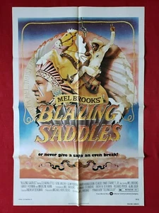 BLAZING SADDLES * 1974 ORIGINAL MOVIE POSTER 1SH MEL BROOKS WESTERN COMEDY NM - Bild 1 von 9