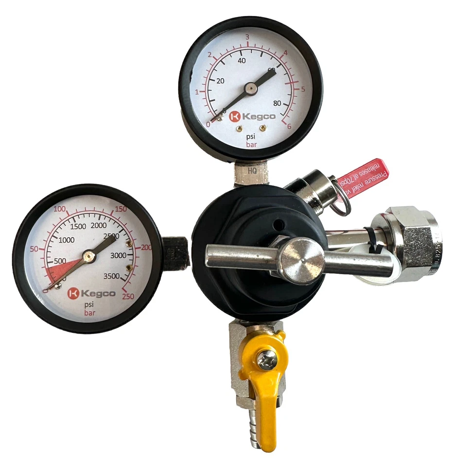 Regulador de CO2 Kegco Doble Calibre Grado Comercial Modelo KC YH-762 Foto 1 de 4