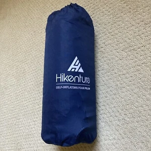 Hikenture Self-Inflating Blue Camping Pillow Removable Cover Ultralight 12” X 16 - Picture 1 of 5