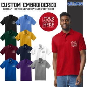 Polo personalizzata ricamata logo Your Business Here USA cotone polo - Foto 1 di 14