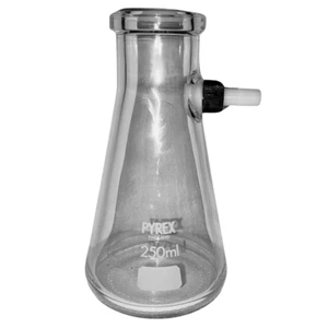 Pyrex 250ml Filter Vacuum Flask with PTFE Connector Heavy-Wall Flask for Lab Use - Picture 1 of 1