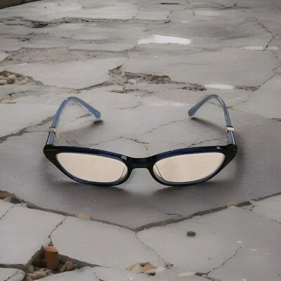 Óculos femininos KATE SPADE Emmalee PJP olho de gato azul 51-16-140 SOMENTE ARMAÇÕES - Imagem 1 de 4