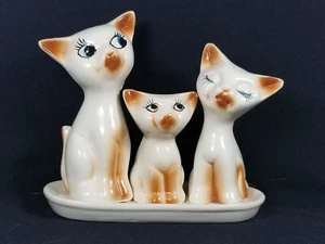 Moderno Mid-Century 4 piezas. Juego de condimentos para gatos siameses, soporte/bandeja para palillos de dientes S&P - Imagen 1 de 12