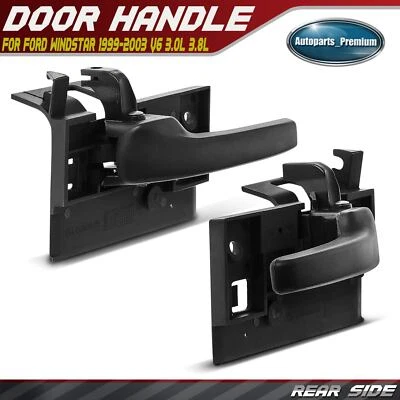 2x Manija de puerta interior trasera izquierda y derecha negra con textura para Ford Windstar 99-03 Foto 1 de 4