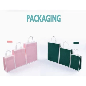 10 Packs of Cute Kraft Paper Bag Gift Clothes Shopping Packing Pouch with Handle - Picture 1 of 13