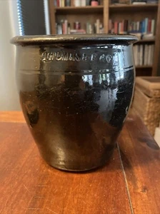 Extremely Rare Antique THOMAS & BRO. / HUNTINGDON, PA Stoneware Jar - Picture 1 of 8