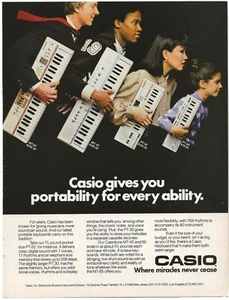Vintage Print Ad Casio Keyboards - Gives You Portability For Every Ability 1983 - Picture 1 of 5