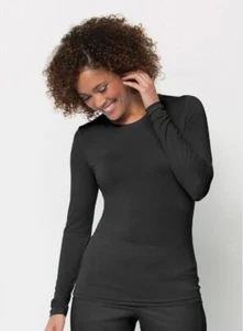 AUW - Camiseta de mujer de manga larga, negra - Imagen 1 de 2