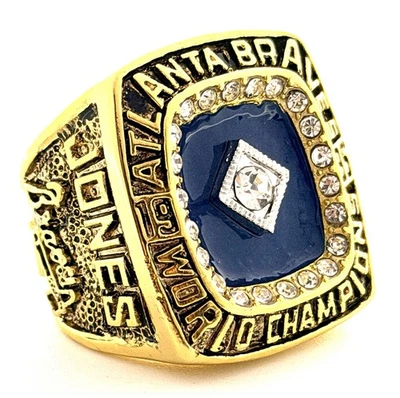MLB / 1995 Atlanta Braves World Series Championship Ring / Cheaper Jones - Imagem 1 de 4