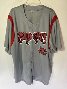 Camiseta deportiva de béisbol Carolina Mudcats de ligas menores con botones talla adulto XL gris - Imagen 1 de 9