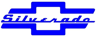 Custom Chevy Bowtie With Silverado Word Vinyl Decal Multiple Colors and Sizes - Image 1 of 4