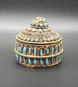 Vintage Nepalese/Nepal handmade Trinket/Jewelry box - Picture 1 of 5