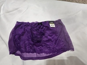 APT. 9, TANGA MUJER NUEVA MORADA NYLON BL FALDA, TALLA M - Imagen 1 de 9