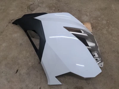 Panel de carenado lateral superior izquierdo blanco genuino OEM 2018-2023 Kawasaki Ninja 400 Foto 1 de 2