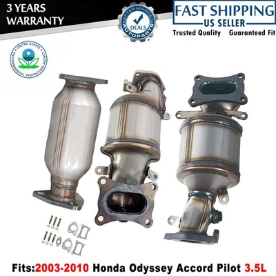 Catalytic Converter Set For Honda Odyssey 3.5L 2005-2010 Accord 2003-2007 Pilot - Image 1 of 4