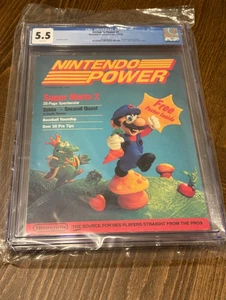 1988 Nintendo Power Magazine #1 CGC 5.5 White Pages Complete NES SNES VGA WATA - Picture 1 of 5