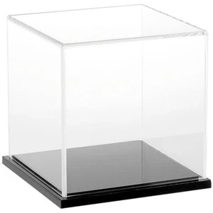 Plymor Clear Acrylic Display Case with Black Base, 6" x 6" x 6" - Picture 1 of 1