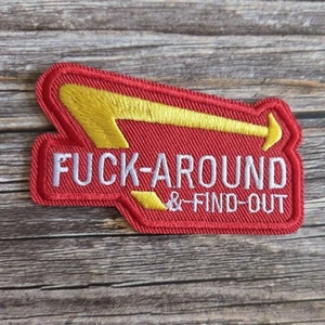 Fck Around And Find Out lustiger gestickter Bügelbild Aufnäher Skater Punk - Bild 1 von 2