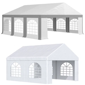 Outsunny Carport & Party Tent, Windows for Catering, Wedding - Picture 1 of 23