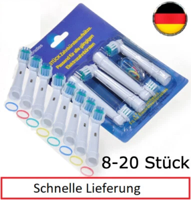 Aufsteckbürsten 8 12 16 20 Ersatzbürsten für Braun Oral-B Elektrozahnbürsten