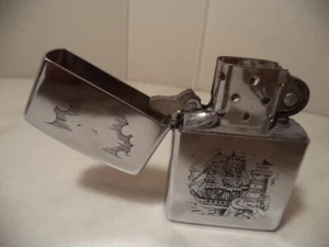 ZIPPO  LIGHTER  SCRIMSHAW LUCIDO CROMO INCISO vintage age 1995/6 new . DISCOUNT - Imagen 1 de 6