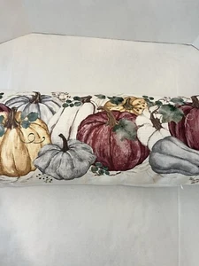 Loving Kindness Pumpkin Patch Fall Harvest Thanksgiving Pillow 34x14 - Picture 1 of 13